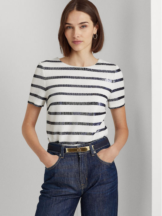 Ralph Lauren Damen T-shirt Gestreift Mehrfarbig