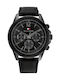 Tommy Hilfiger Lars Men's Watch 46mm Chronograph Battery with Black Leather Strap