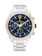 Tommy Hilfiger Lars Men's Watch 46mm Battery Chronograph With Silver Steel Bracelet