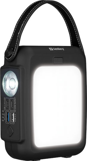 Sandberg Hand Crank Power Bank 20000mAh 20W with 2 USB-A Output Ports and 2 USB-C Output Ports Power Delivery Quick Charge Black