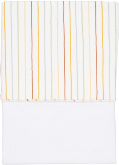 Little Dutch Βρεφικό Σεντόνι Κούνιας Βαμβακερό Vintage Sunny Stripes 110x140εκ.