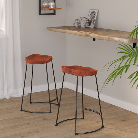 Hocker Bar Hölzernes Gavin Coffee 2Stück 45x40x63cm