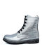 Kids Boots with Zipper Silver