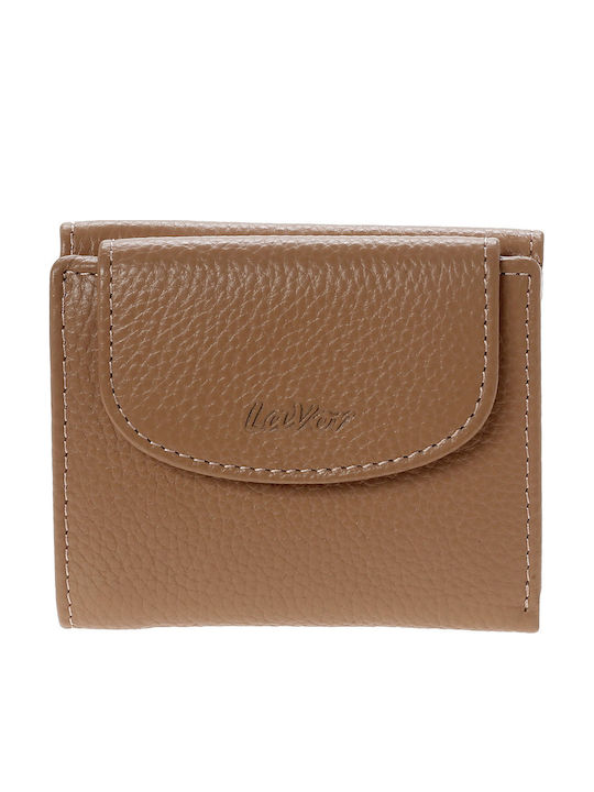Lavor Small Leather Women's Wallet with RFID Beige