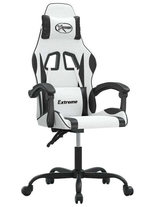 vidaXL 349577 Καρέκλα Gaming Δερματίνης Λευκή/Μ...