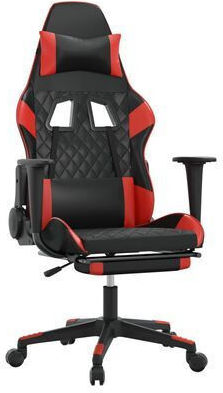 vidaXL 345523 Artificial Leather Gaming Chair with Footrest Black / Red