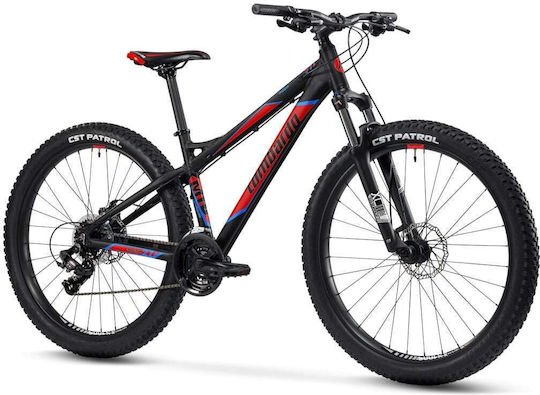 Mozia 27.5" 2023 Schwarz Mountainbike mit 21 Gängen und Mechanische Scheibenbremsen