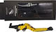 Shark Racing Adjustable Motorcycle Brake Lever for Yamaha Crypton-X135 Yellow