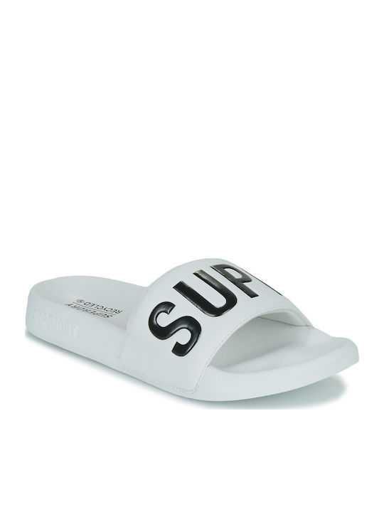 Superdry Ανδρικά Slides Λευκά MF310222A-35C