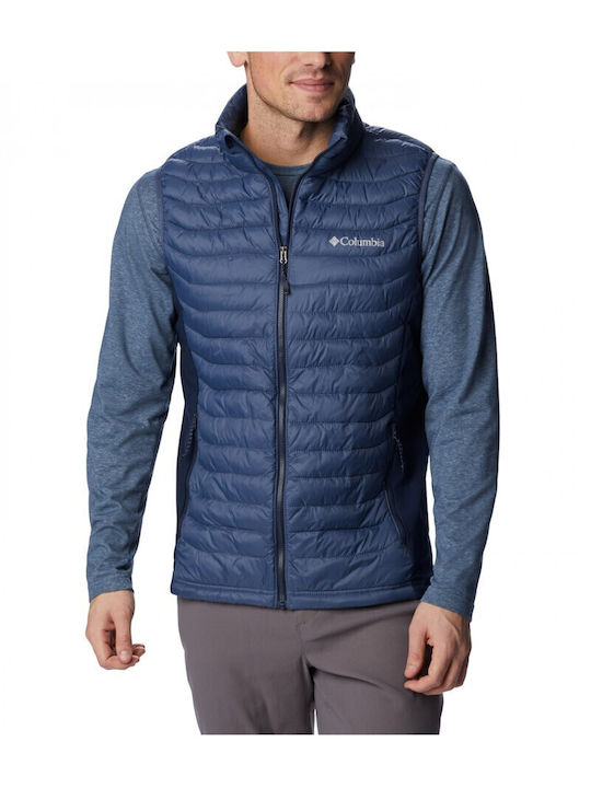 Columbia Powder Pass Αμάνικο Μπουφάν Puffer Μπλε