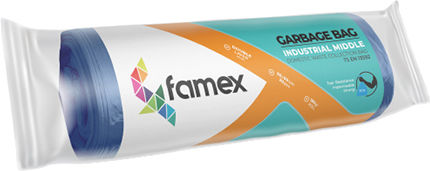 Famex Trash Bags Industrial 55x60cm 20pcs Blue
