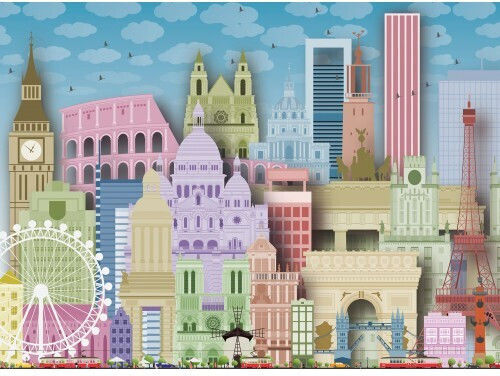 Детски Пъзел Worldly Attractions за 9+ години+ Години 300бр Ravensburger