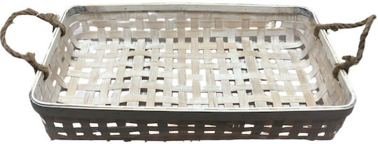 Inart Tavă Decorativă Lemn Bamboo Dreptunghiulară 45x27.5x9cm 1buc