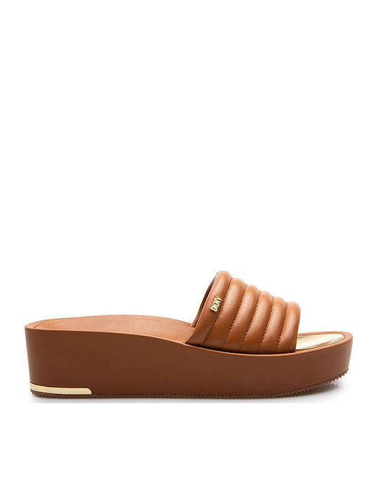 DKNY Jasna Women's Platform Wedge Sandals Tabac...