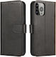 Hurtel Magnet Book Δερματίνης Μαύρο (Vivo Y16)