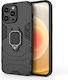 Hurtel Ring Armor Plastic Back Cover Durable Black (iPhone 14 Pro Max)