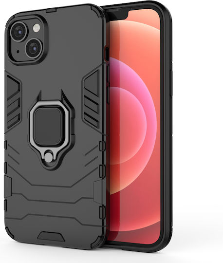 Hurtel Ring Armor Back Cover Plastic Negru (Galaxy S23)
