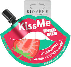Biovene Kiss Me Balsam De Buze Căpșuni 8ml Biovene Kiss Me Balsam De Buze Căpșuni 8ml