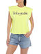 Replay Summer Women's Cotton Blouse Short Sleeve Yellow