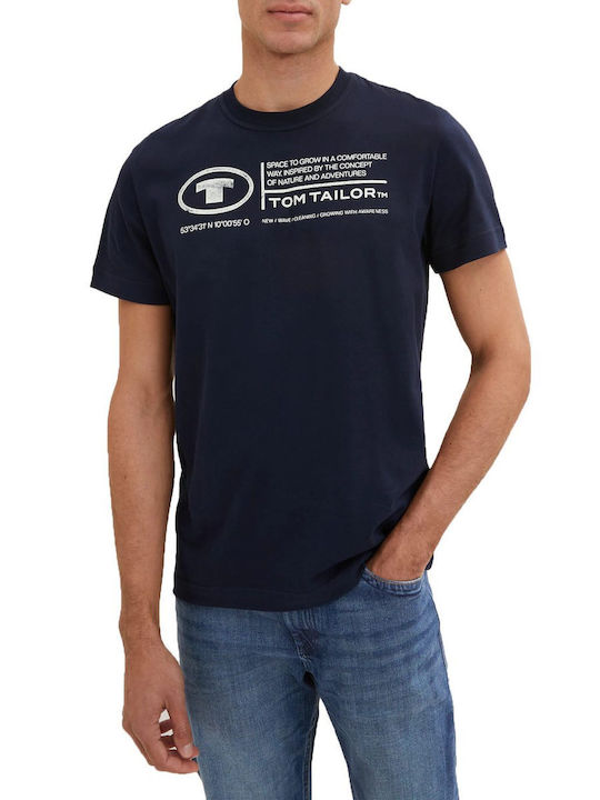 Tom Tailor Men's Short Sleeve T-shirt Navy Blue