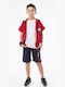 Hashtag Kids Set with Shorts Summer 3pcs Red