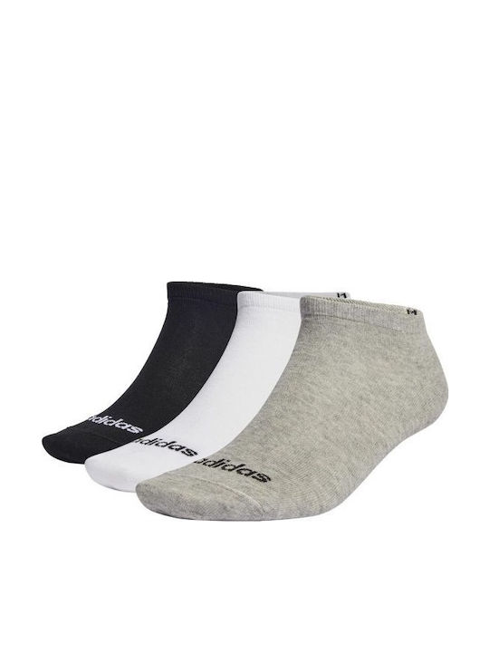 adidas Thin Linear Αθλητικές Κάλτσες Πολύχρωμες 3 Ζεύγη