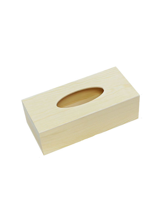 Tpster Wooden Tissue Holder Beige 23.5x13x10cm 11779