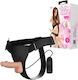 Baile Ultra Passionate Harness Harness με Dildo 19.4cm και Δόνηση στο χρώμα του δέρματος
