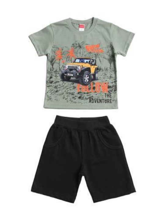 Joyce Kids Set with Shorts Summer 2pcs Khaki