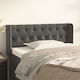 vidaXL Fabric Bed Headboard Dark Gray 103x88cm