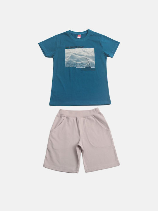 Joyce Kids Set with Shorts Summer 2pcs Light Blue