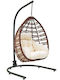 Simran Rattan Swing Nest with Stand Coffee with 120kg Maximum Weight Capacity L121xW140xH200cm