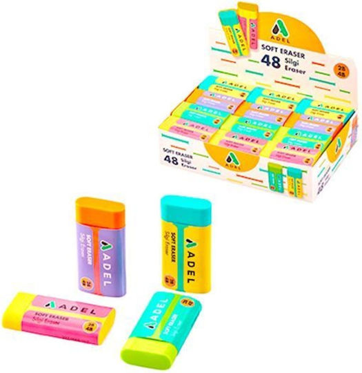 Next Eraser Set for Pencil and Pen Soft (Μiscellaneous colours) 48pcs