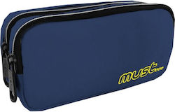 Must Team Monochrome Plus Colored Pencil Case Barrel with 2 Compartments Navy