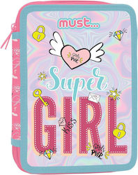 Must Team Super Girl Pencil Case Full with 2 Co...