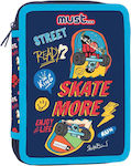 Must Skate More Pencil Case Full with 2 Compartments Multicolored