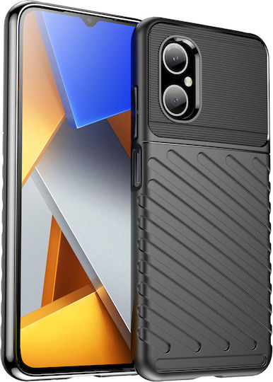 Hurtel Thunder Back Cover Silicone Black (Poco M4 5G)