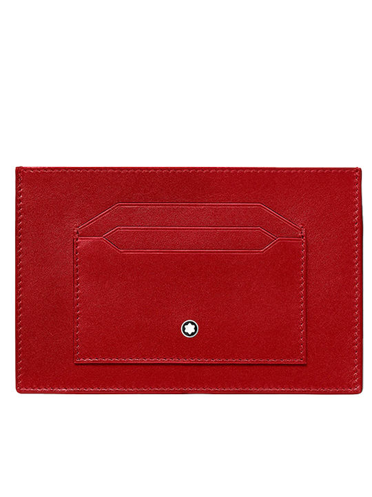 Leather Men's Wallet Cards Red