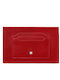 Leather Men's Wallet Cards Red