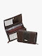 Large Leather Women's Wallet Classic Brown