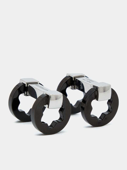 MontBlanc Cufflinks from Steel in Black Color