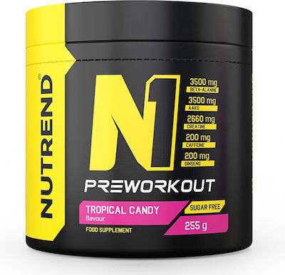 Nutrend N1 Pre Workout Supplement 255gr Tropical Candy