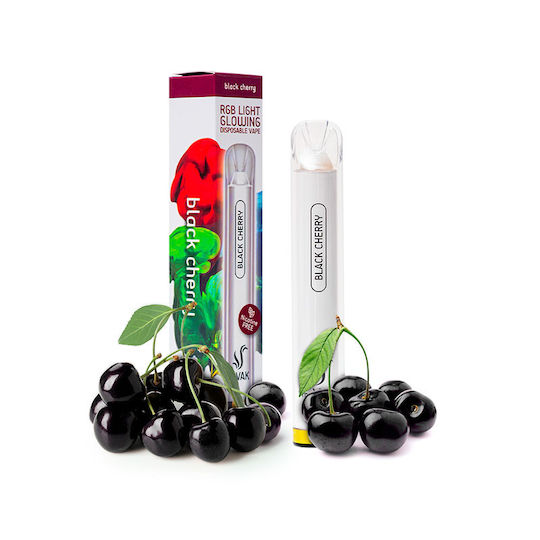 MyVak LED 1000Puffs Țigară Electronică De Unică Folosință 1000 Inhalări Black Cherry Fără Nicotină 3.5ml Alb