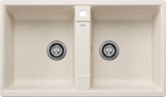 Blanco Zia 9 527210 Drop-In Мивка от Синтетичен Гранит Ш86xД50см Soft White