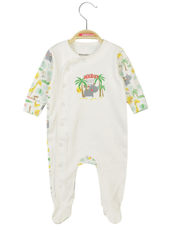 Energiers Baby Bodysuit Set Long-Sleeved Ecru