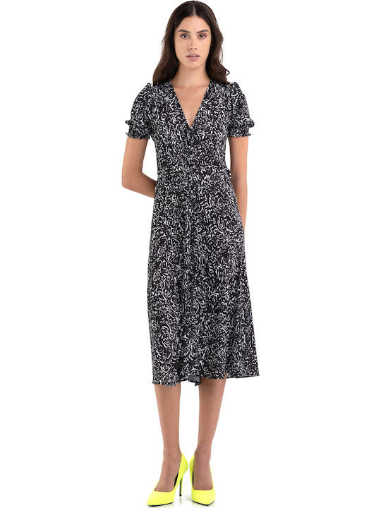 Summer Midi Shirt Dress Dress Black