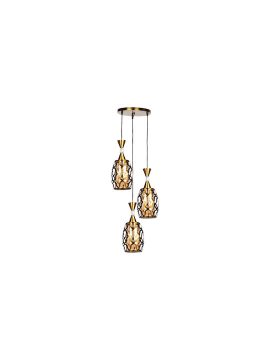 Keskor Pendant Light Three-Light for Socket E27 Bronze