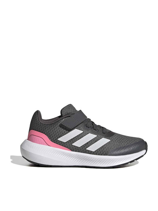 Runfalcon 3.0 El K Kids Sports Shoes Running with Hoop & Loop Closure Gray Six / Crystal White / Beam Pink