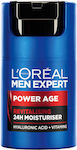 L'Oreal Paris Expert Power Age Ανδρική Κρέμα Προσώπου για Ενυδάτωση, Αντιγήρανση & Λάμψη με Υαλουρονικό Οξύ 50ml