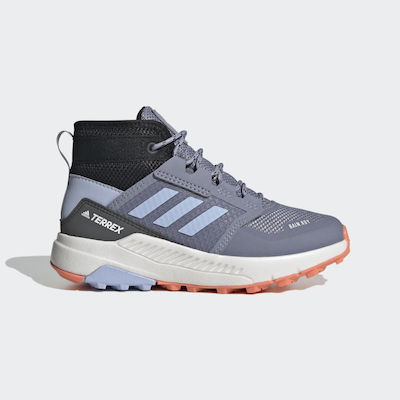 Adidas Παιδικά Μποτάκια Πεζοπορίας Terrex Hyperhiker Silver Violet / Blue Dawn / Core Black